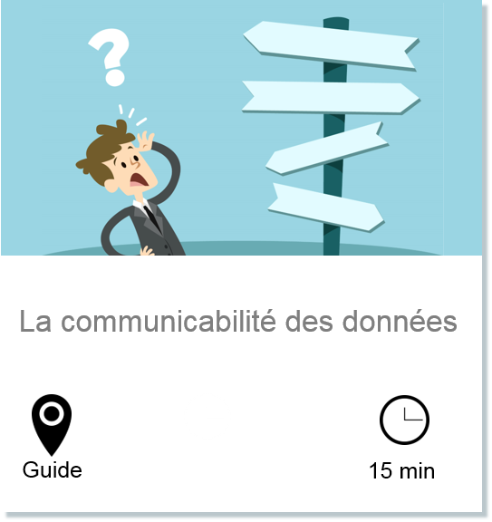 Vignette lien vers la page La communicabilité des données, durée de lecture 15 minutes